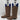 Twisted X Fancy Stitched Brown Leather Round Toe Pull On Western Boots Women 8.5 - Very Good