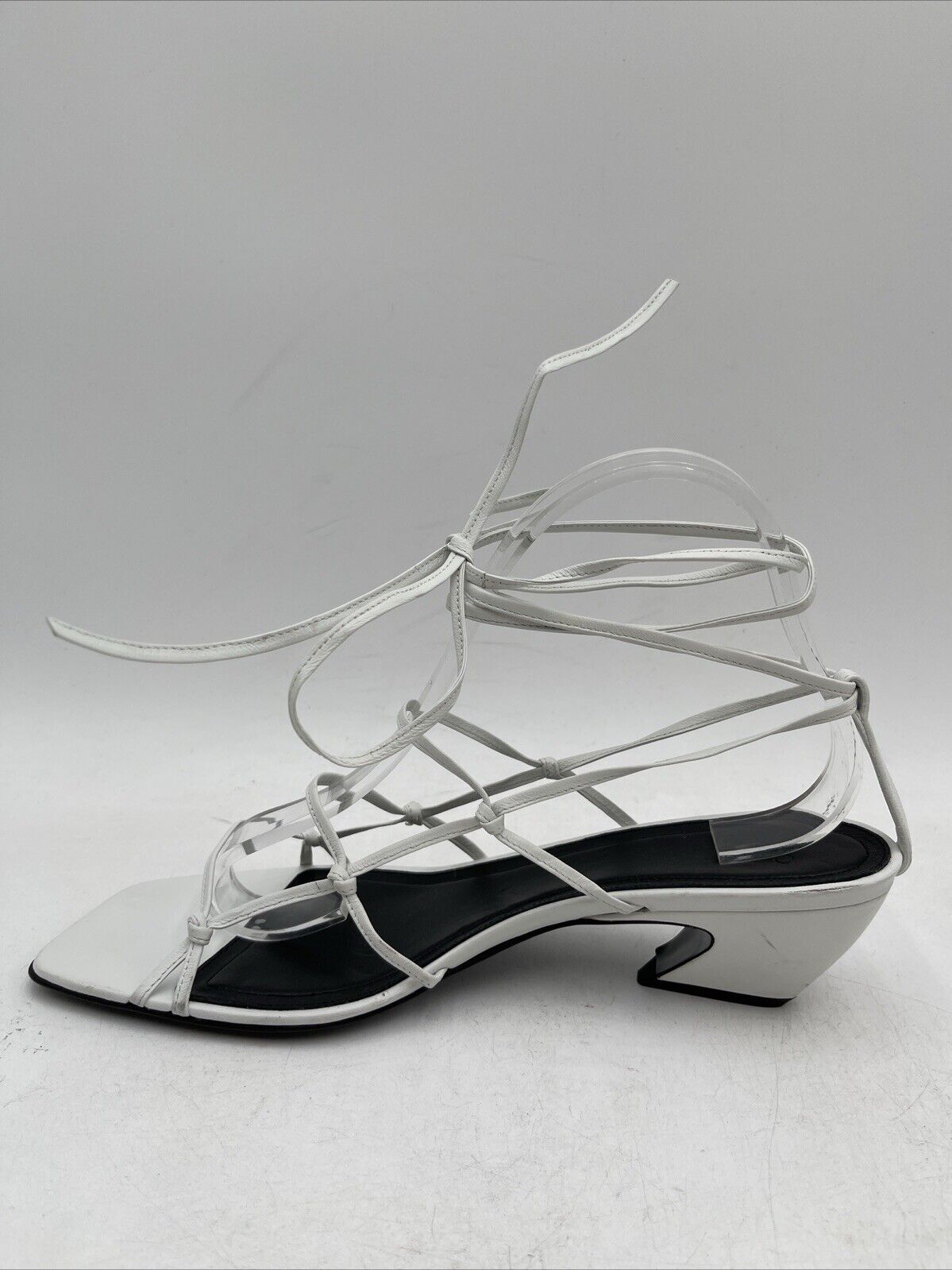 Women's Designer Footwear CO Knotted Heels in Color White Size 40