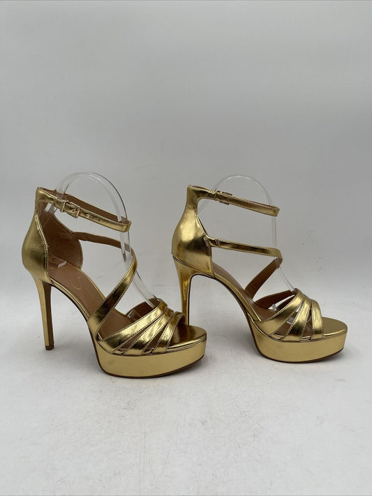 Women’s Jessica Simpson Shyremin Designer HeelsSandals footwear color Gold Size 8M