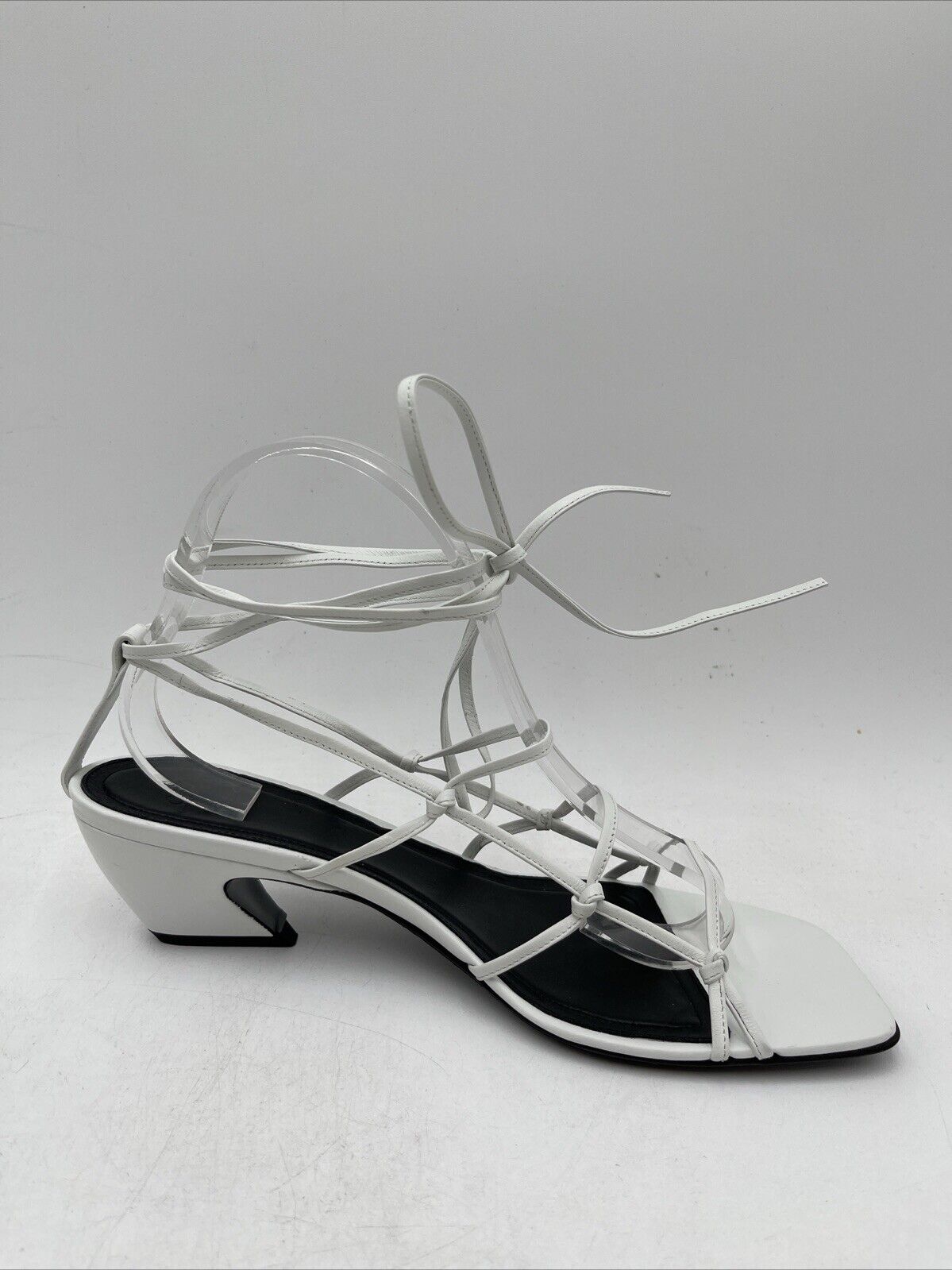 Women's Designer Footwear CO Knotted Heels in Color White Size 40