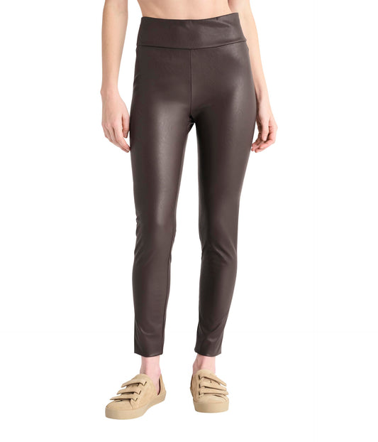 Women Clothing Splendid Leather Leggings Color Chocolate Size XS (Women's 0-2)