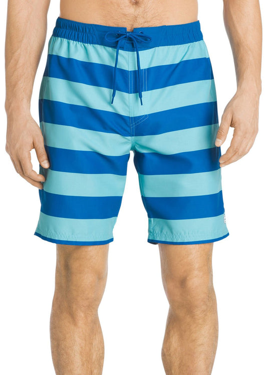 IZOD Men's clothing Printed Swim Trunk, Color Blue Radiance, Size Small