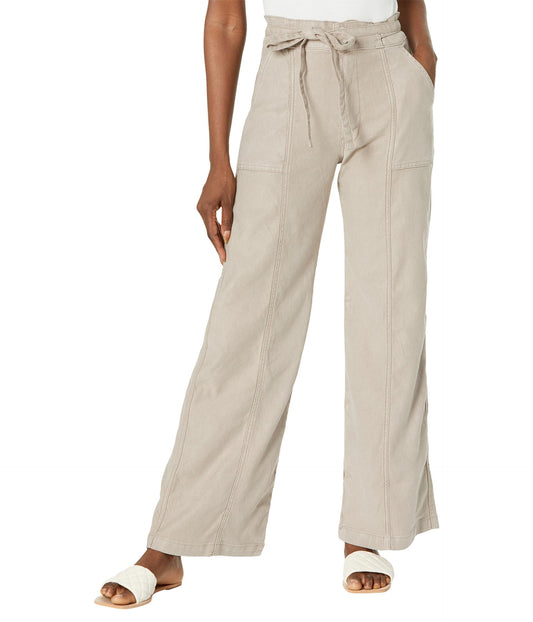 Women's Clothing Hudson Jeans Women's Tie Waist Wide Leg Trouser, Color Moonrock, Size 27