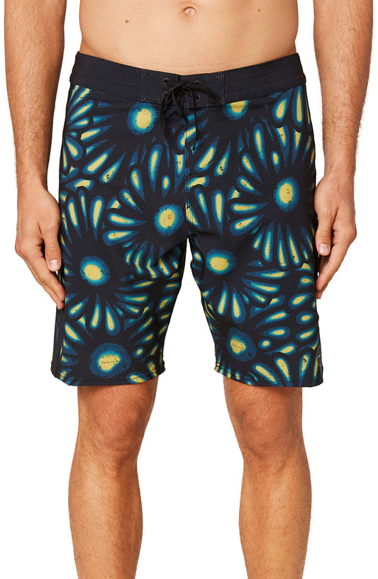 O'NEILL Mens Clothing Hyperfreak Sunburst Swim Board shorts, Color Black 19", Size 29